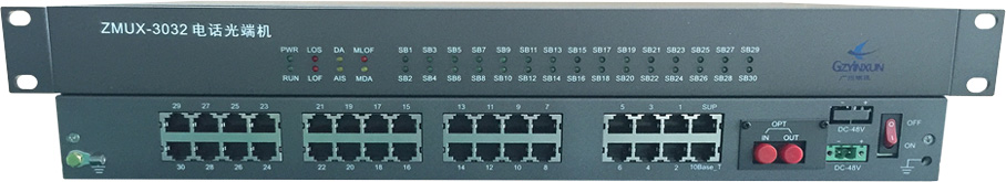 30路電話+1路10M以太網(wǎng)光端機(jī)